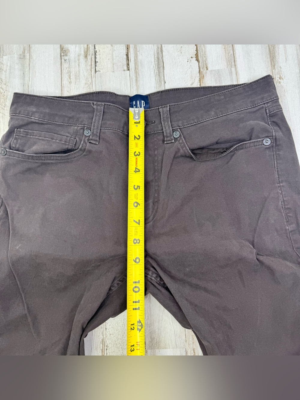 Gap Mens Straight Leg Pants Khaki Brown 32x32 (33x30) Button Zip Close - Picture 7 of 11